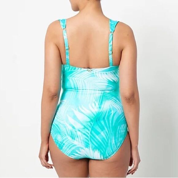 Jantzen Print Surplice Maillot One- Piece Swimsuit - Picture 2 of 6